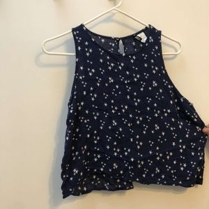 Navy Blue Open-Back Tank